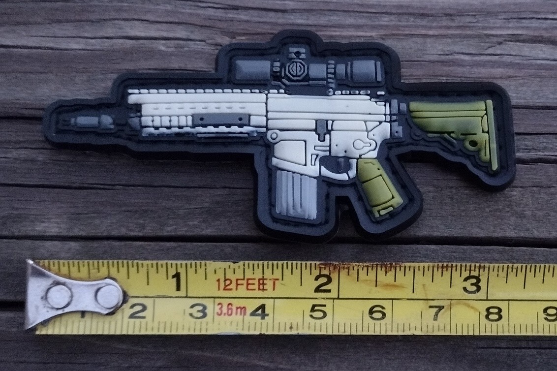 AR PVC Rubber Morale Patch Hook and Loop Army Rifle Gun Tactical 2A Gear #17