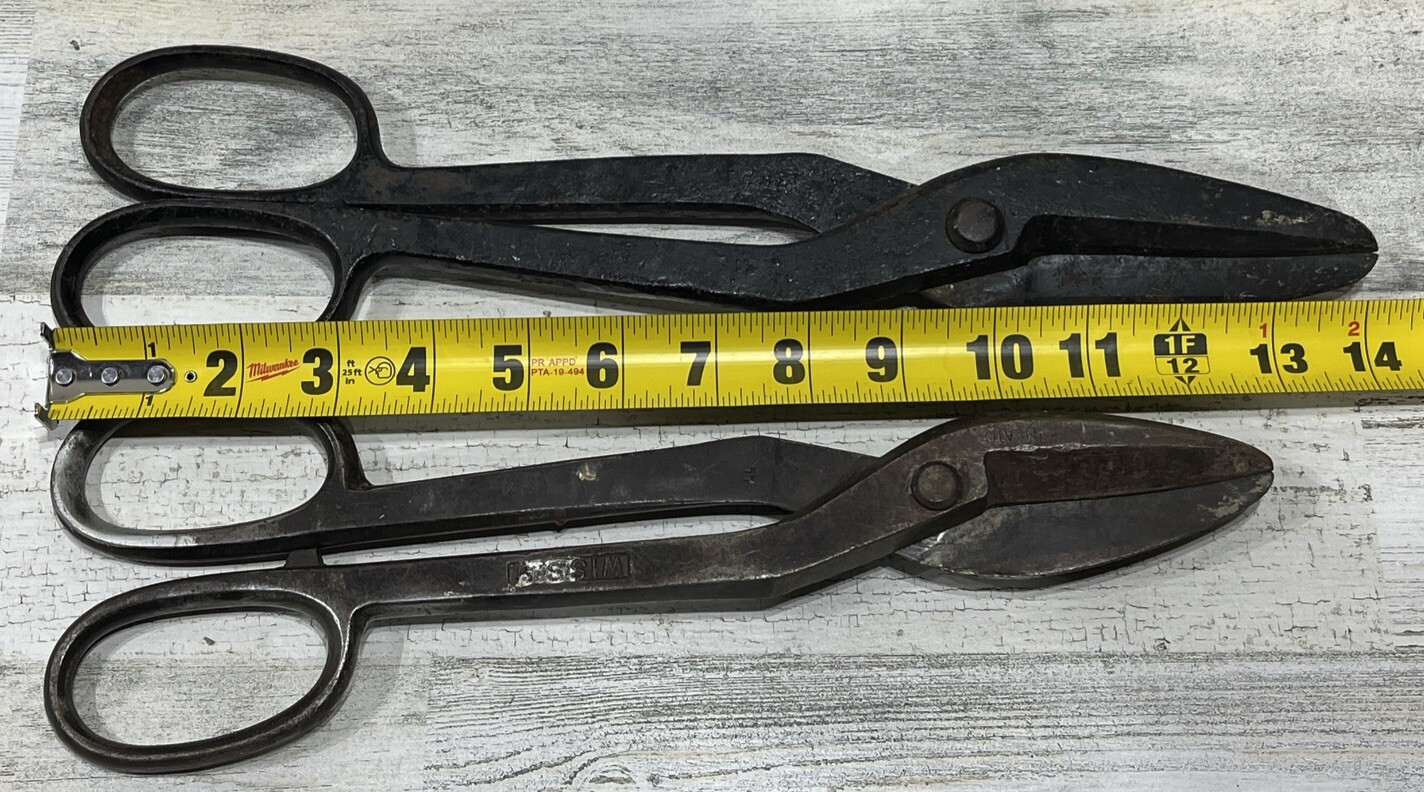 VINTAGE Tools Sheet Metalwork Cutters Tin Snips HVAC Nippers Pliers Lot of 2