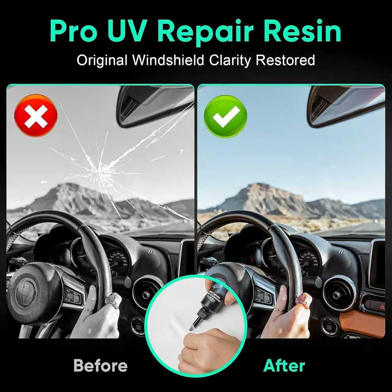 2026 Latest Upgradedwindshield Crack Repair Kit,Quick-Glass Repair Liquid,Long-L