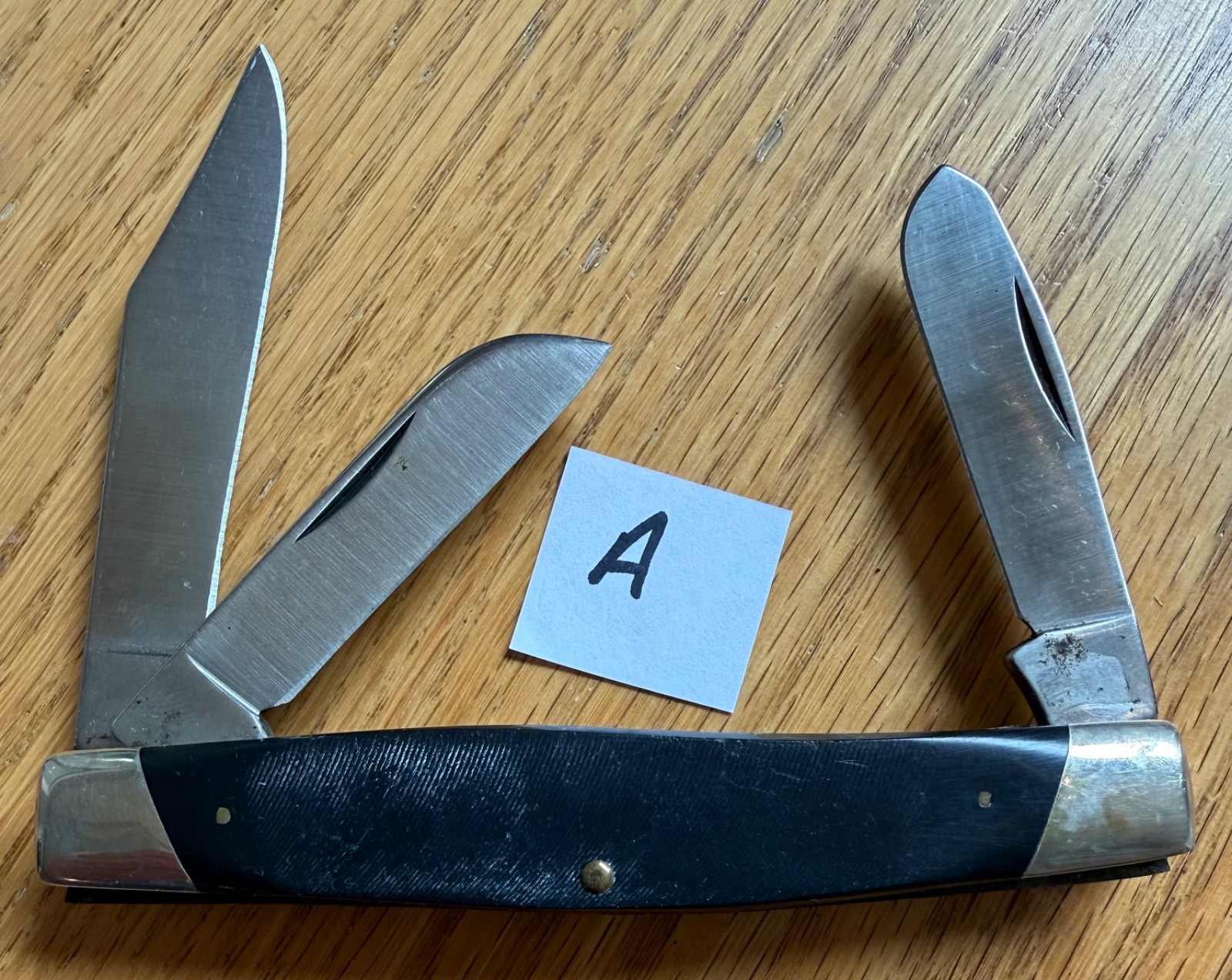 EARLY NO PATTERN NUMBER BUCK 301 STOCKMAN KNIFE USED N15****