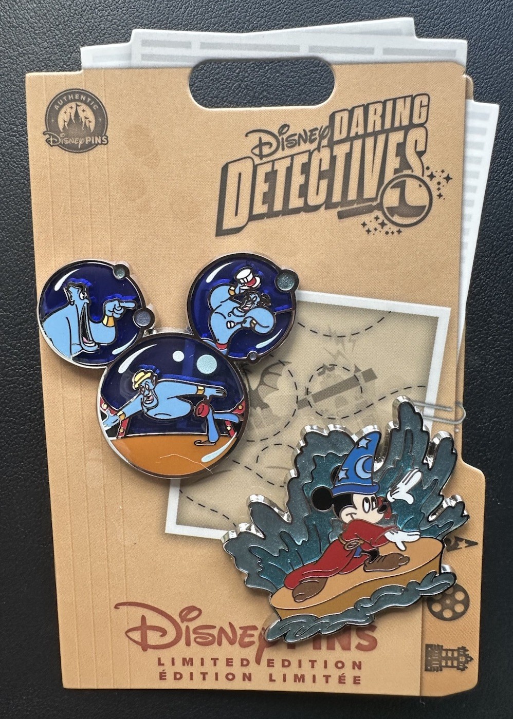 Disney Parks Daring Detectives Fantasia Mickey Mouse LE 2 Pin Set 2026