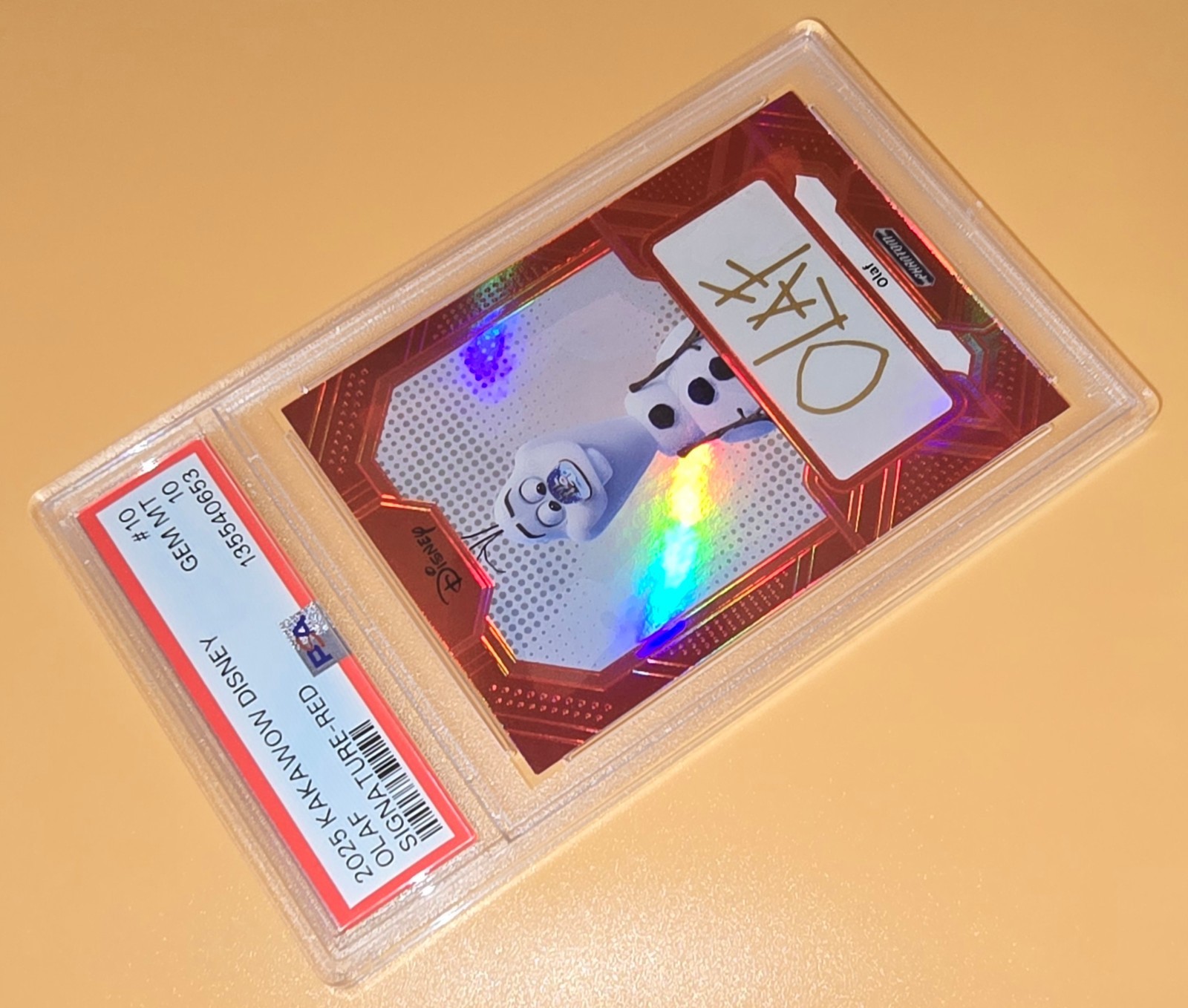 Olaf from Frozen PSA 10 Low Pop 1 Signature Red #d 2025 Kakawow Disney Phantom