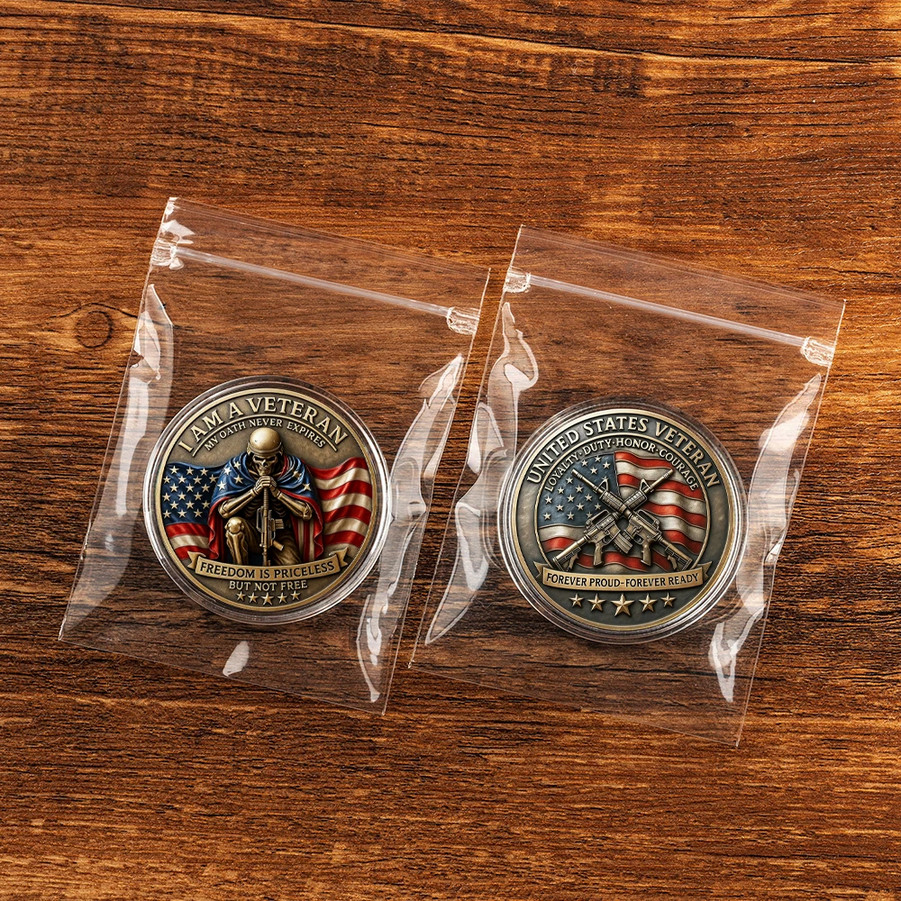 I Am A Veteran Challenge Coin Freedom Is Not Free Collectable 1-pc
