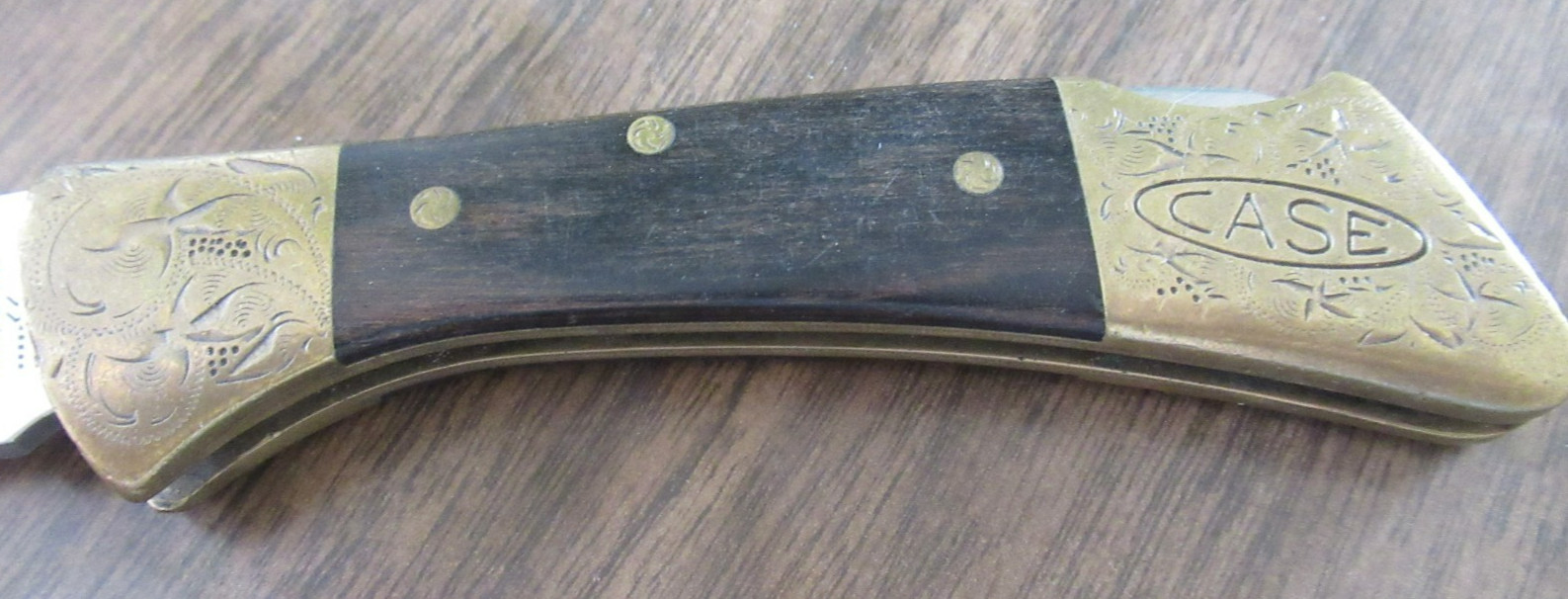 Vintage Case Knife Maco With Decorated Engraved Handle