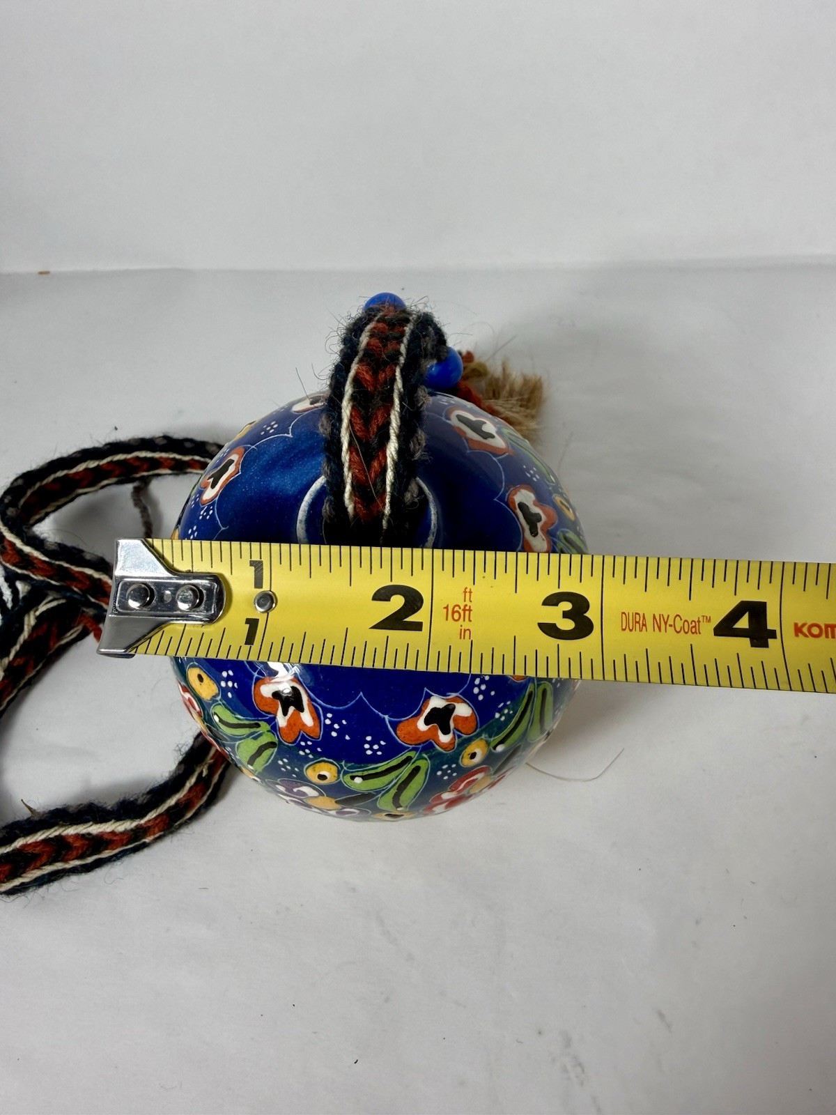 VINTAGE CERAMIC HAND PAINTED WALL HANGING – TRADITIONAL TURKISH BALL HANG –