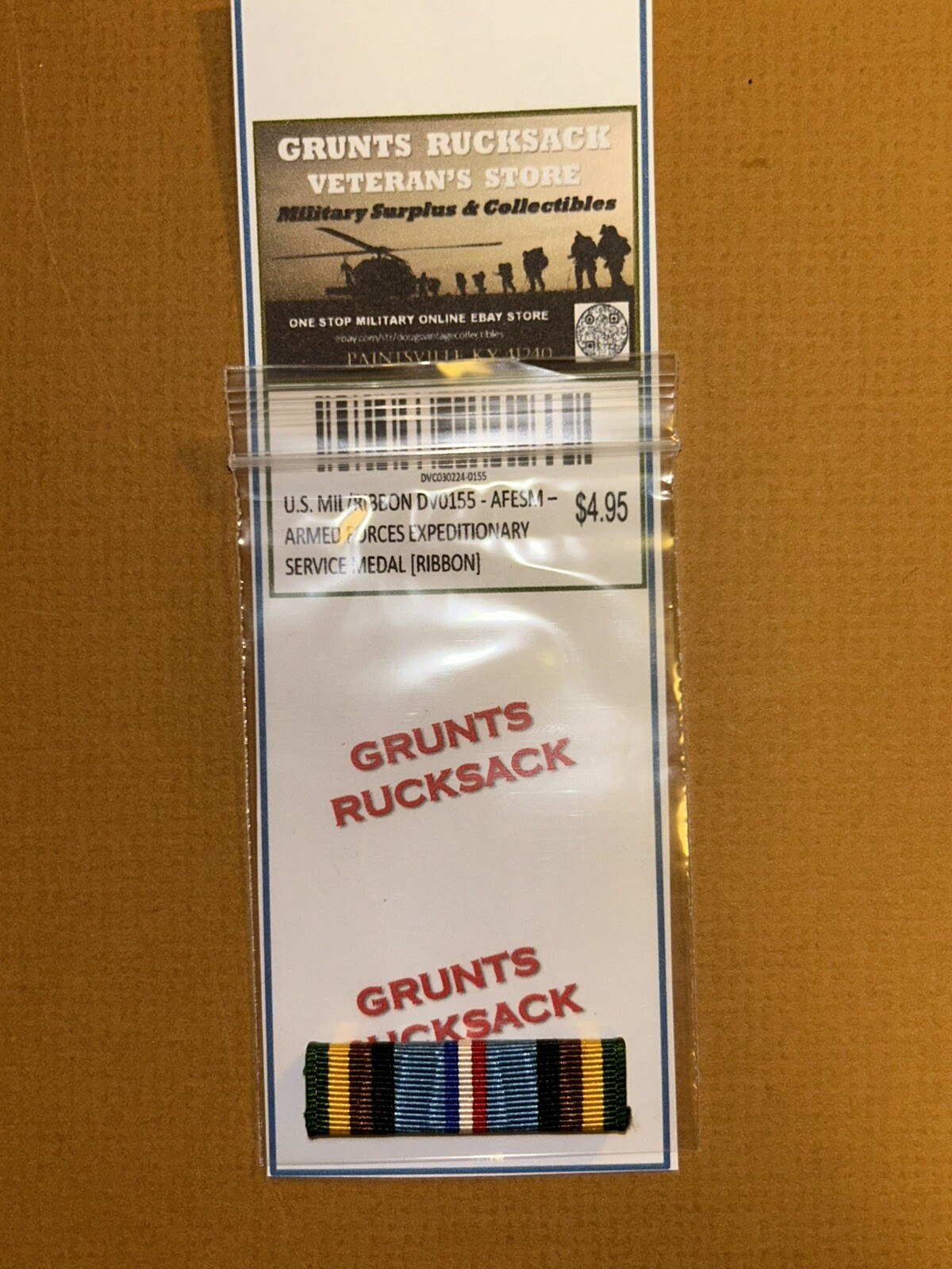 U.S. MIL/RIBBON DV0155 – ARMED FORCES EXPEDITIONARY SERVICE MEDAL [RIBBON]