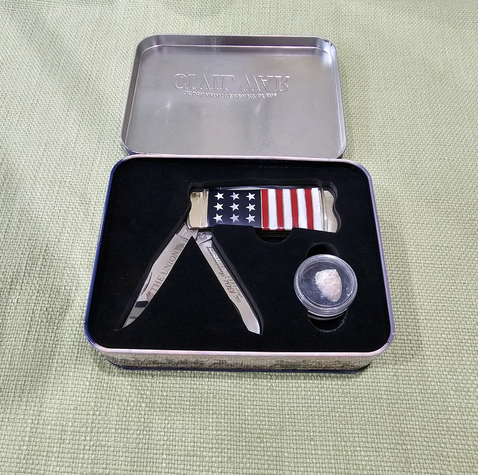 Rough Riders Rr1210 Collectible Civil War Knife And Bullet Set