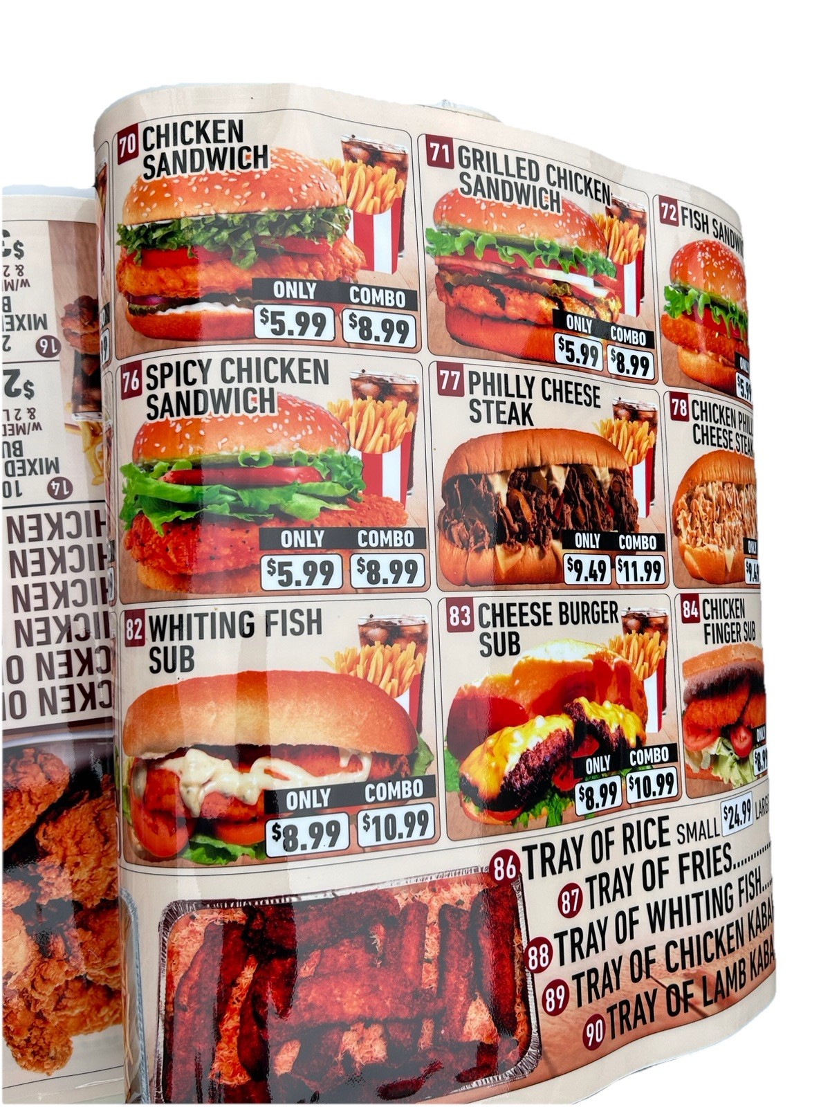 Fast food Menu Sign￼