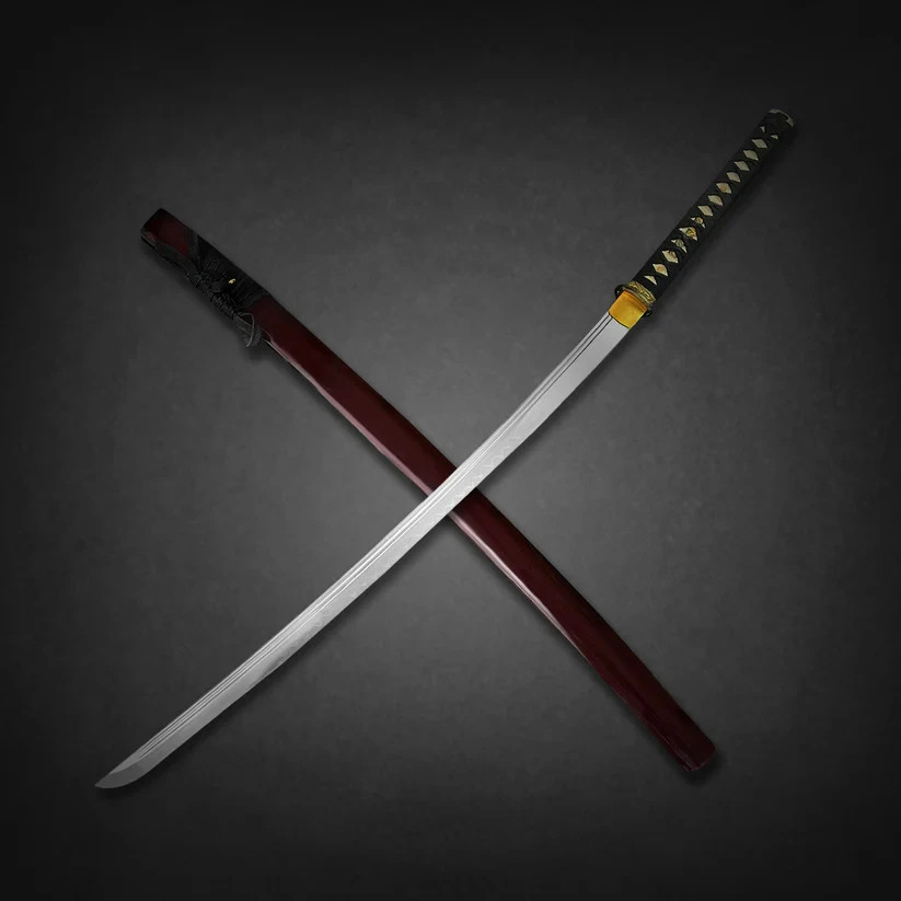 Musashi Bamboo „Fast Cutter“ Lightweight Hand Forged Burgundy Katana Sword