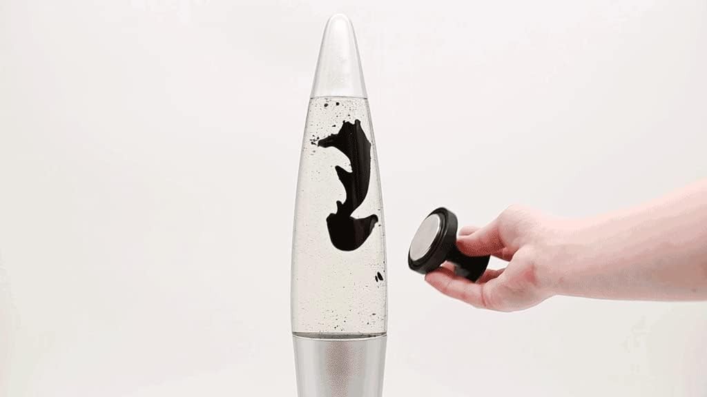 Magnetic Ferrofluid Lava Lamp, 15 Inch Retro Rocket Design – Energy Efficient