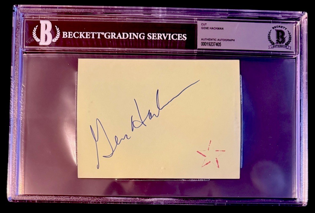 Gene Hackman Signed Album Page Beckett Authenticated Hoosiers
