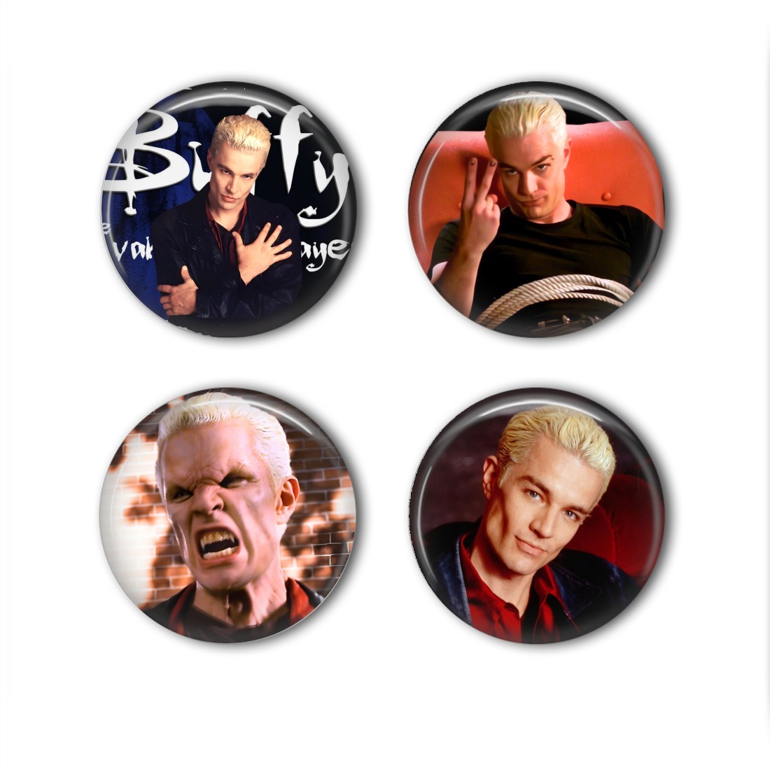 Spike TV Buffy The Vampire Slayer 1.5″ Button Pin Set Cult Television Show