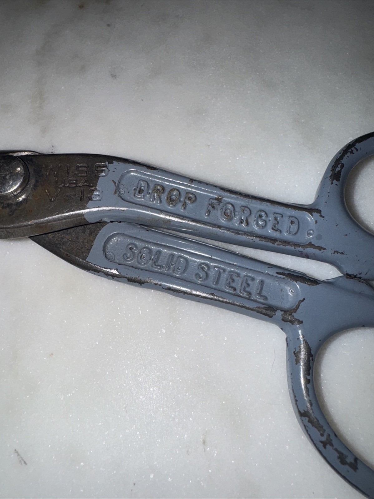 Wiss V-13 Solid Steel Snips Cutting Shears, 7″ VINTAGE