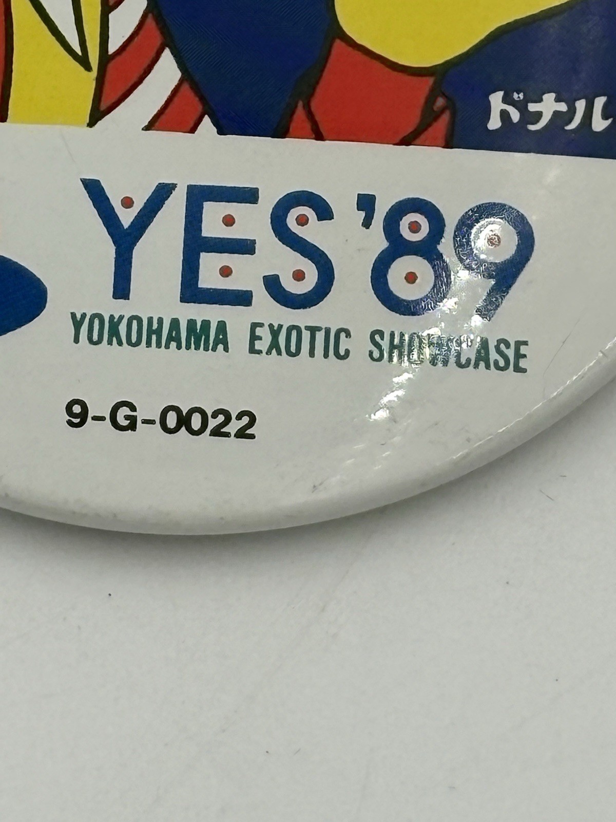 RARE-1989 McDonald’s Ronald YES’89 Yokohama Exotic Showcase Japan Pinback Button
