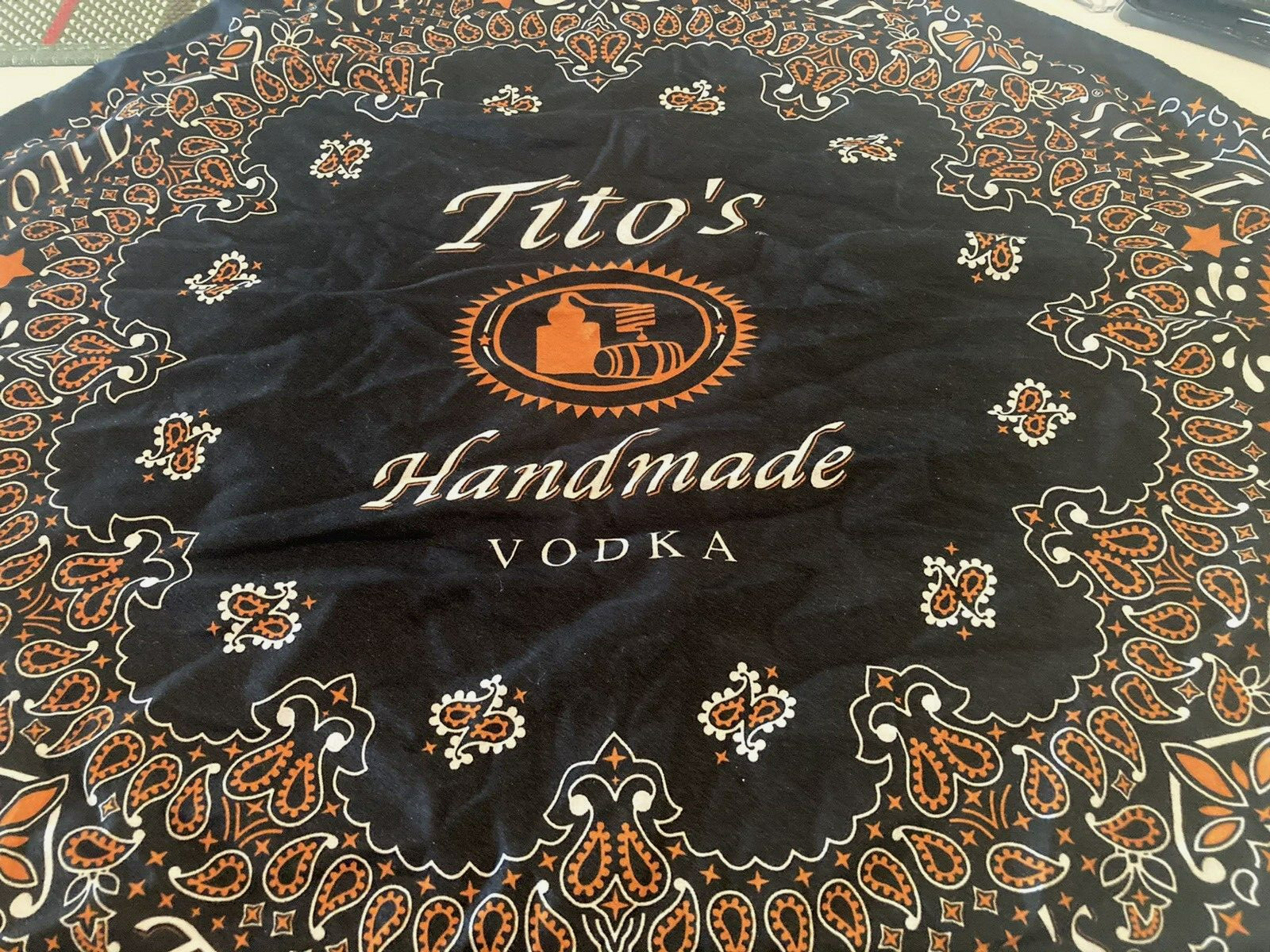 Tito’s Vodka Bandana Scarf Handkerchief 22″ X 22″ New in Package