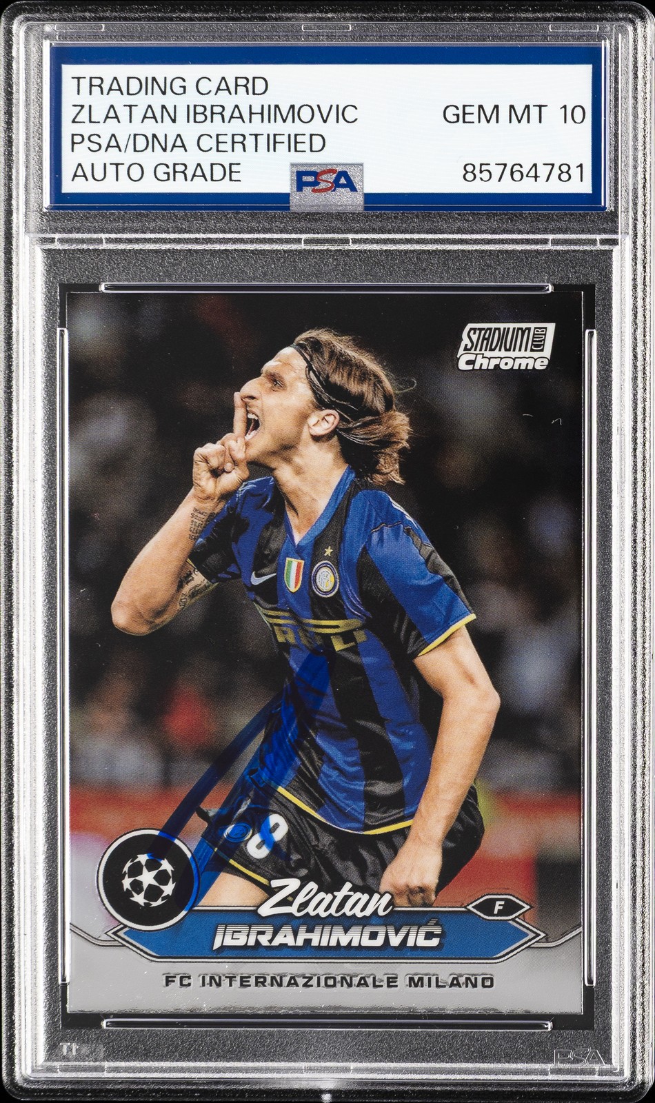 N/A TRADING CARD PSA/DNA CERT AUTO GRADE ZLATAN IBRAHIMOVIC PSA DNA 10