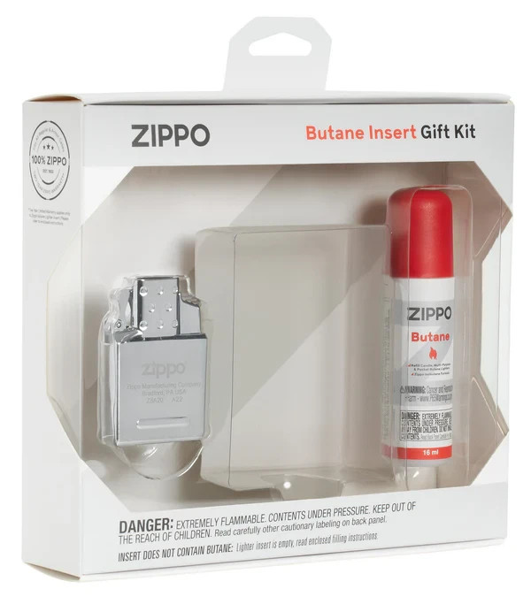 Zippo 52RBDI, Gift Set, Butane and Double Torch Flame Insert