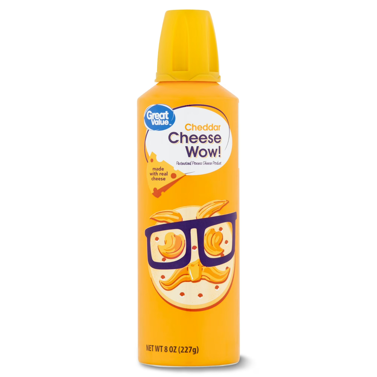 (2 pack) Great Value Cheese Wow! Spray Cheese, Cheddar, 8 oz…