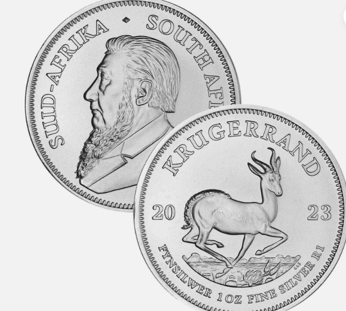 2023 South Africa 1 oz .999 Fine Silver Krugerrand Coin BU In Stock