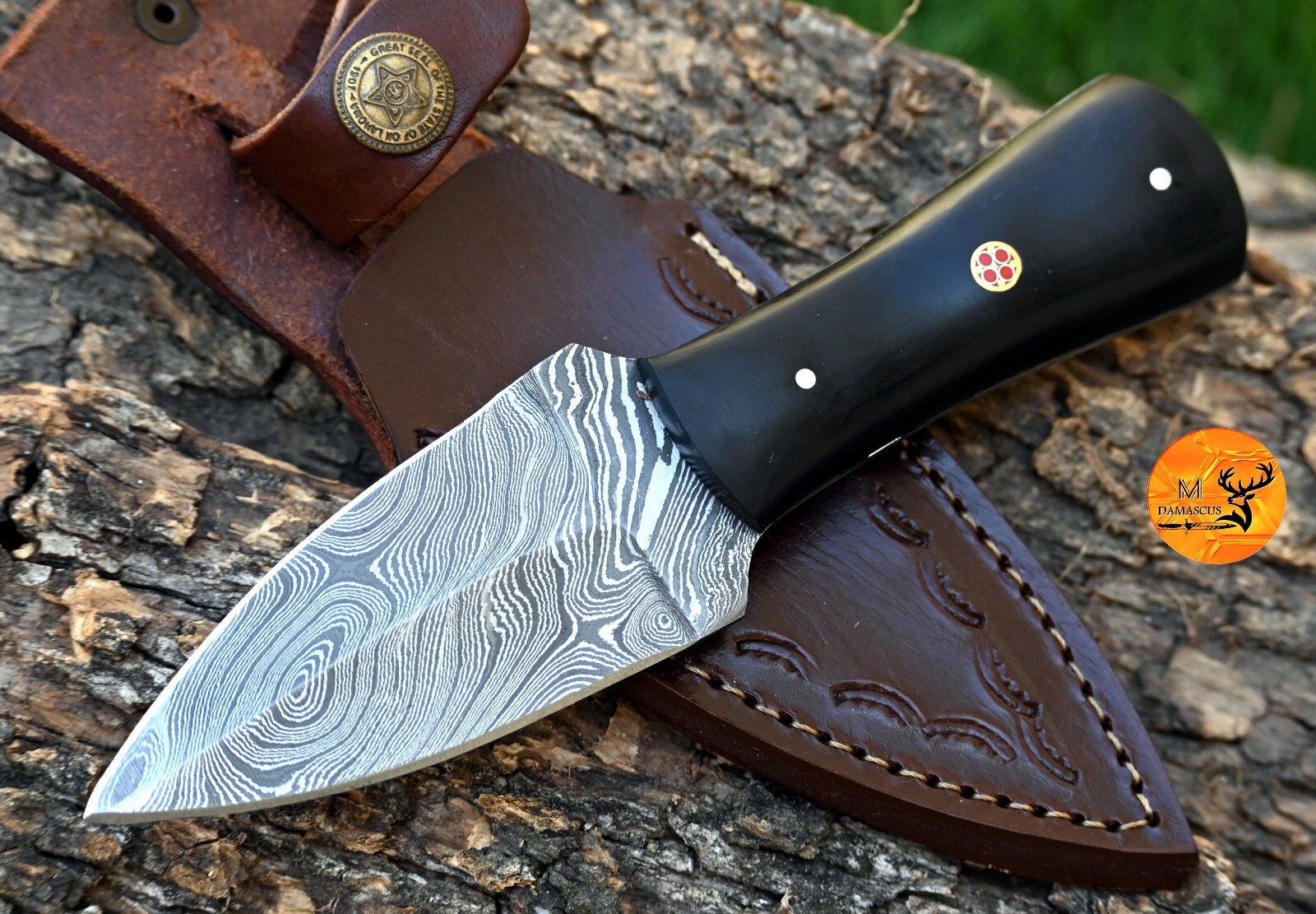 CUSTOM HANDMADE FORGED DAMASCUS STEEL THROWING BOOT KNIFE EDC SURVIVAL KNIFE 870
