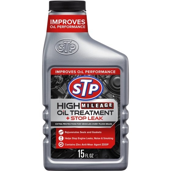STP High Mileage Oil Treatment Stop Leak 15 FL OZ Engine Oil Additive