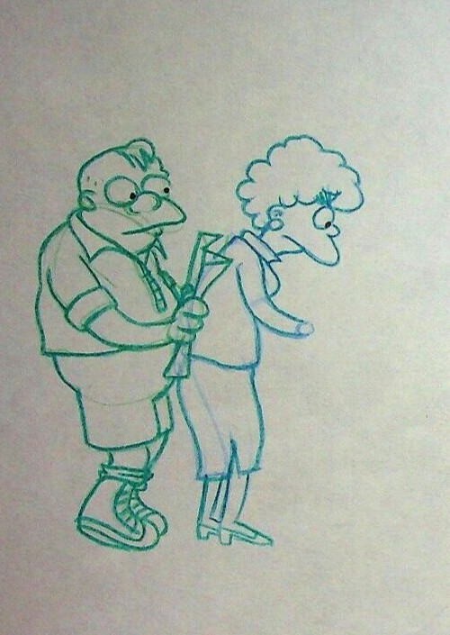 The Simpsons Production Hand Drawn Animation Pencil 20th Century Fox
