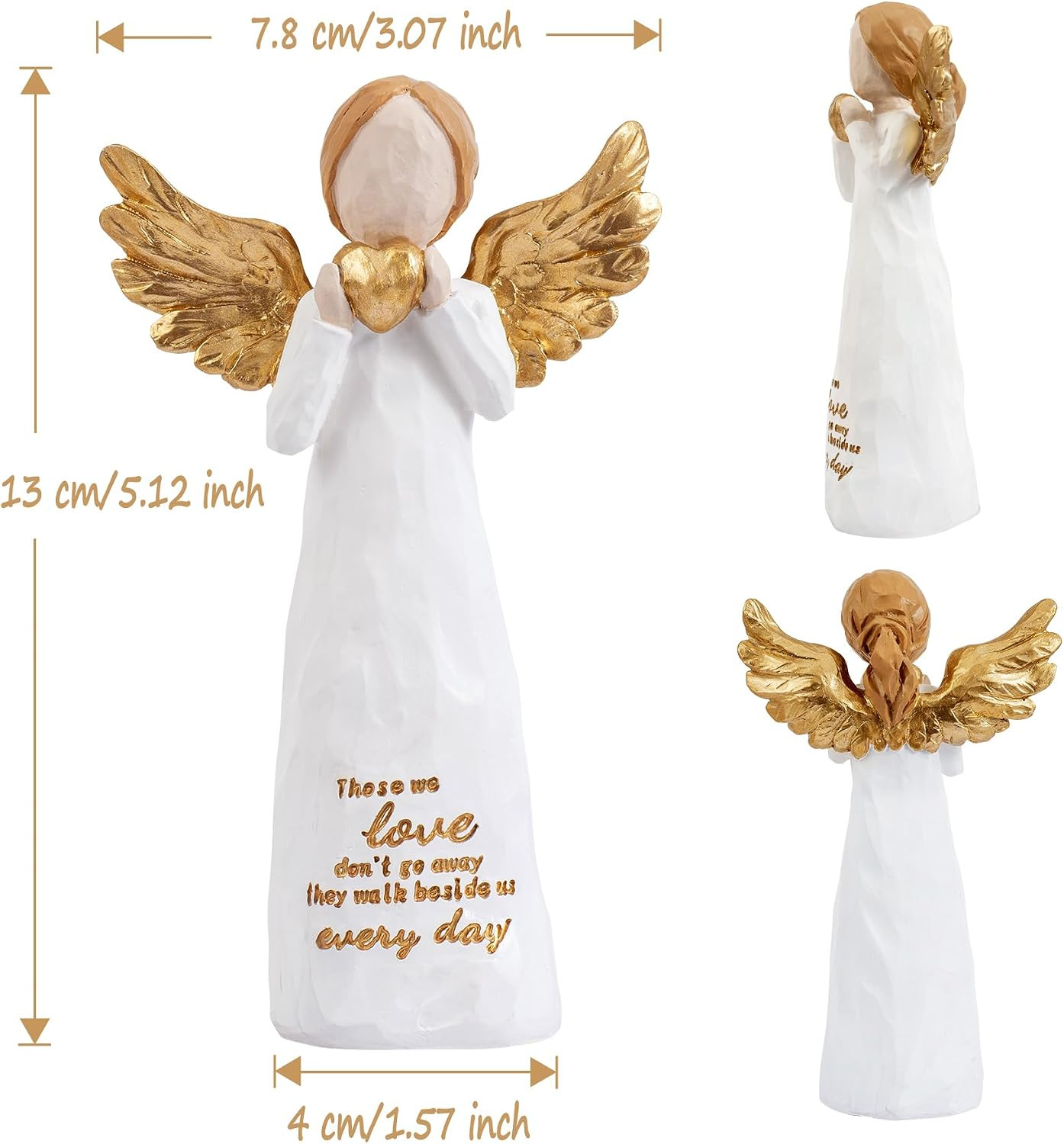 Sympathy Gifts for Loss of Loved One, Guardian Angel Statue Figurine 5.12″, Best