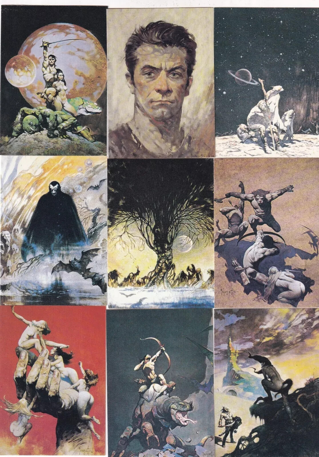 1991 Comic Images FRANKFRAZETTA Complete 90 Trading Card Base Set Excellent/NM