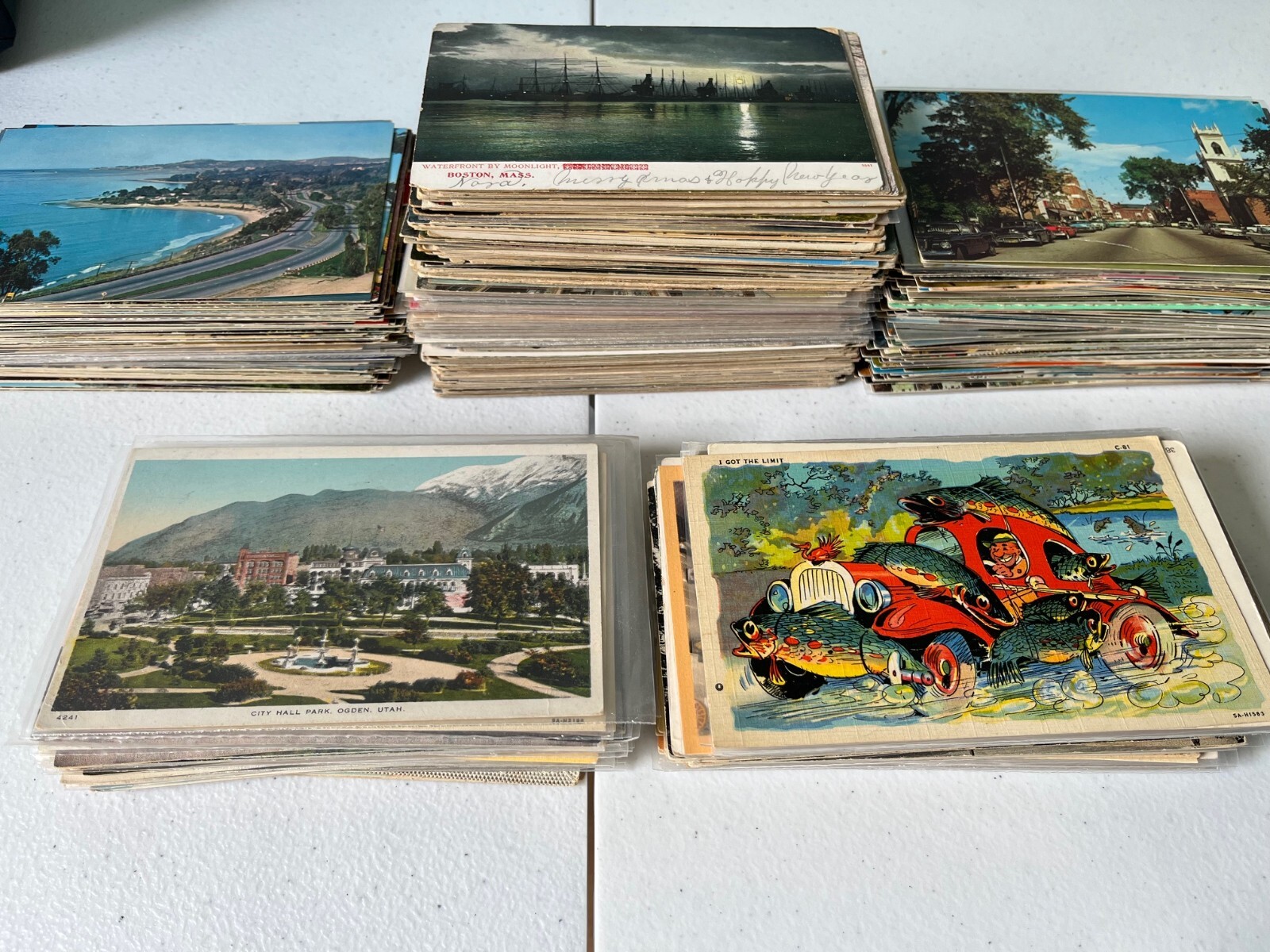 500+ Vintage Postcard Lot – c1900’s – 1970’s Collection Views, Holidays, RPPCs
