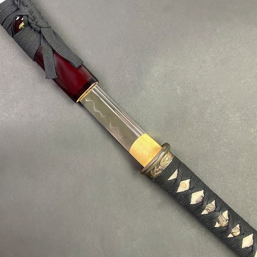 Musashi Bamboo „Fast Cutter“ Lightweight Hand Forged Burgundy Katana Sword