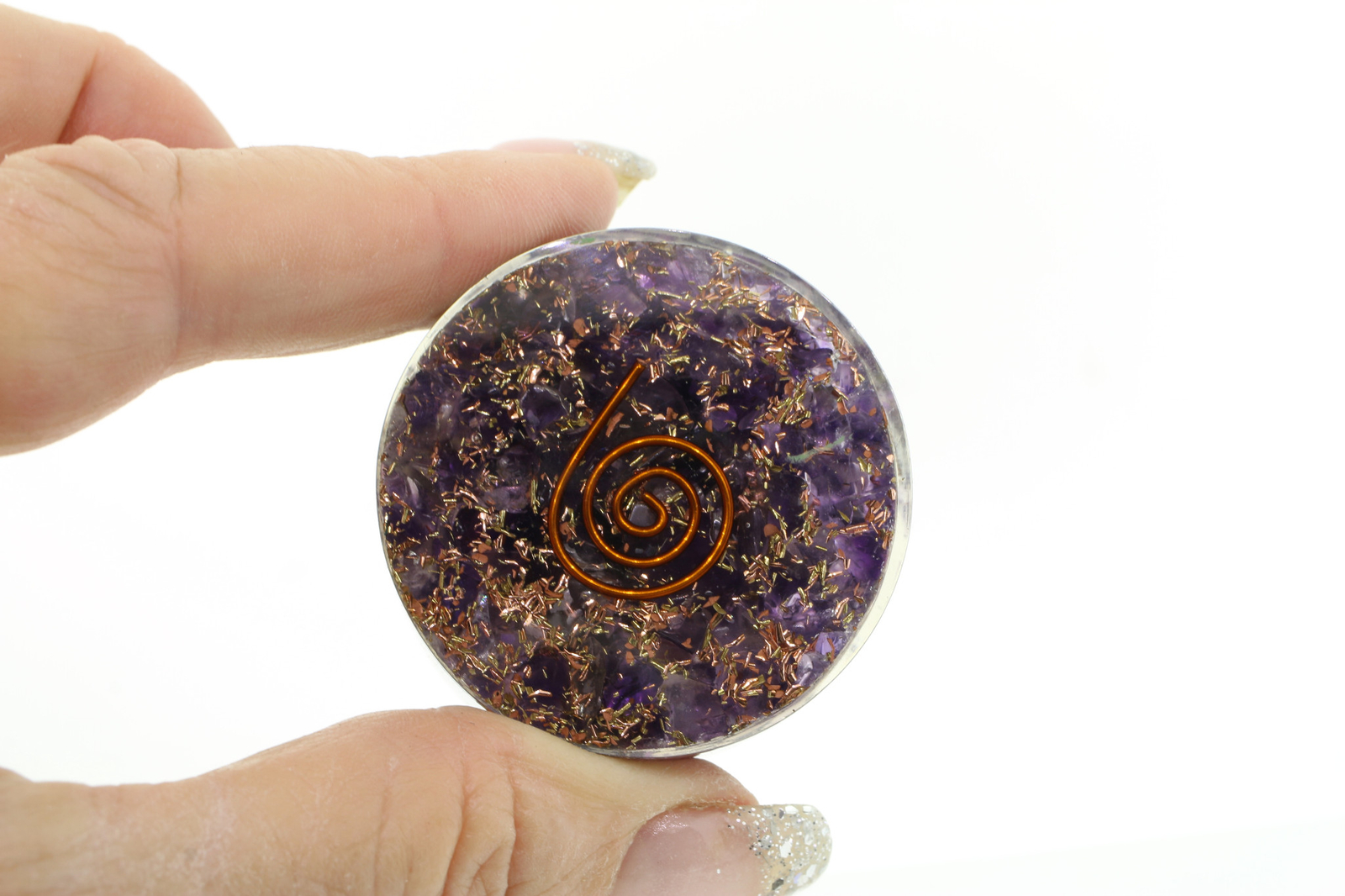 Amethyst Orgone Tower Buster 1.75″ EMF Protection Energy Generator