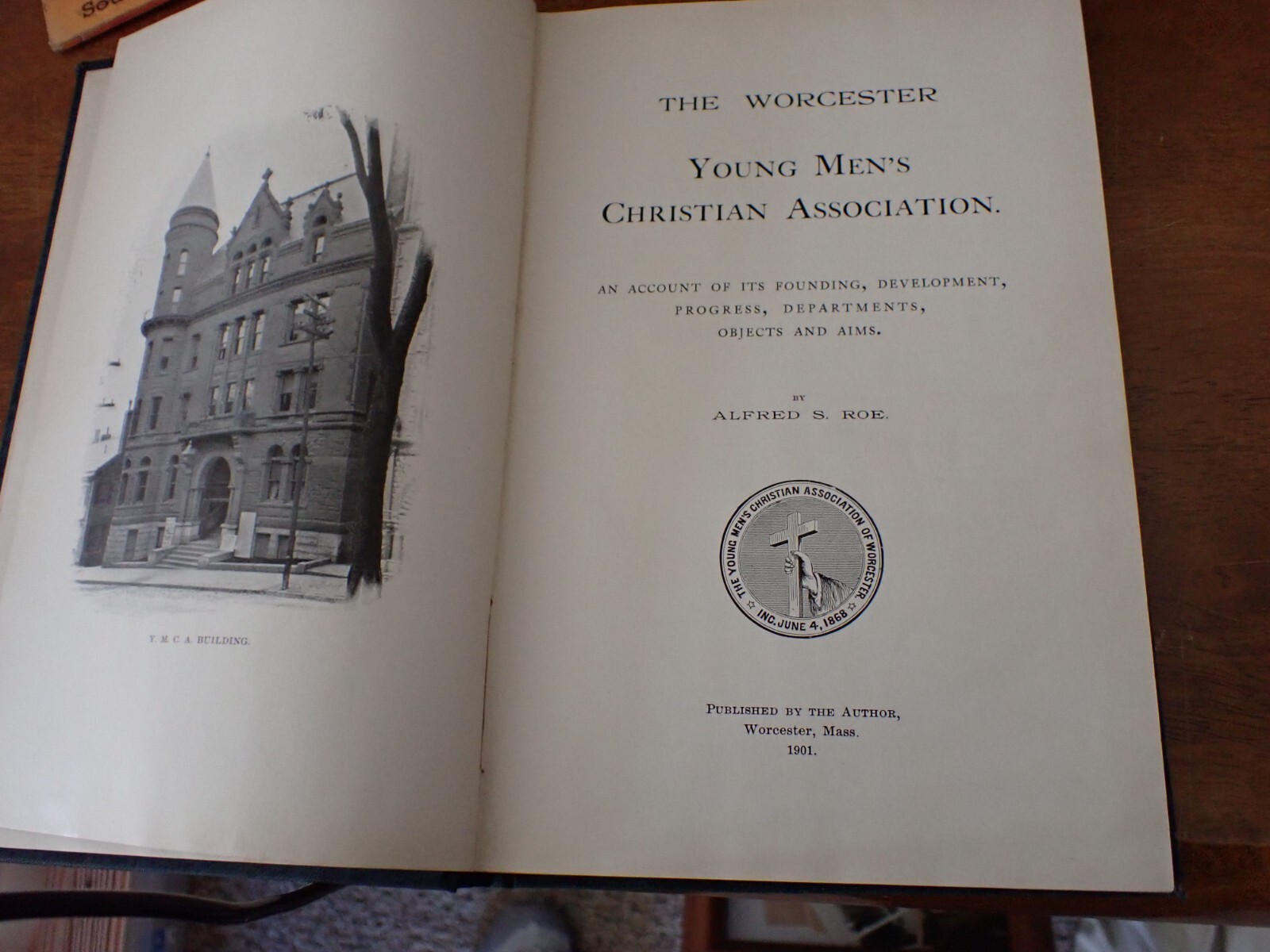 worcester massachusetts y. m .c. a young mens christian association book 1901