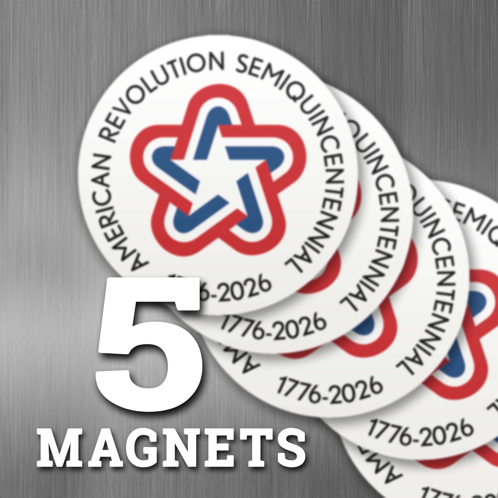 USA America MAGNETS – Retro Star – America, Semiquincentennial, 250 Freedom