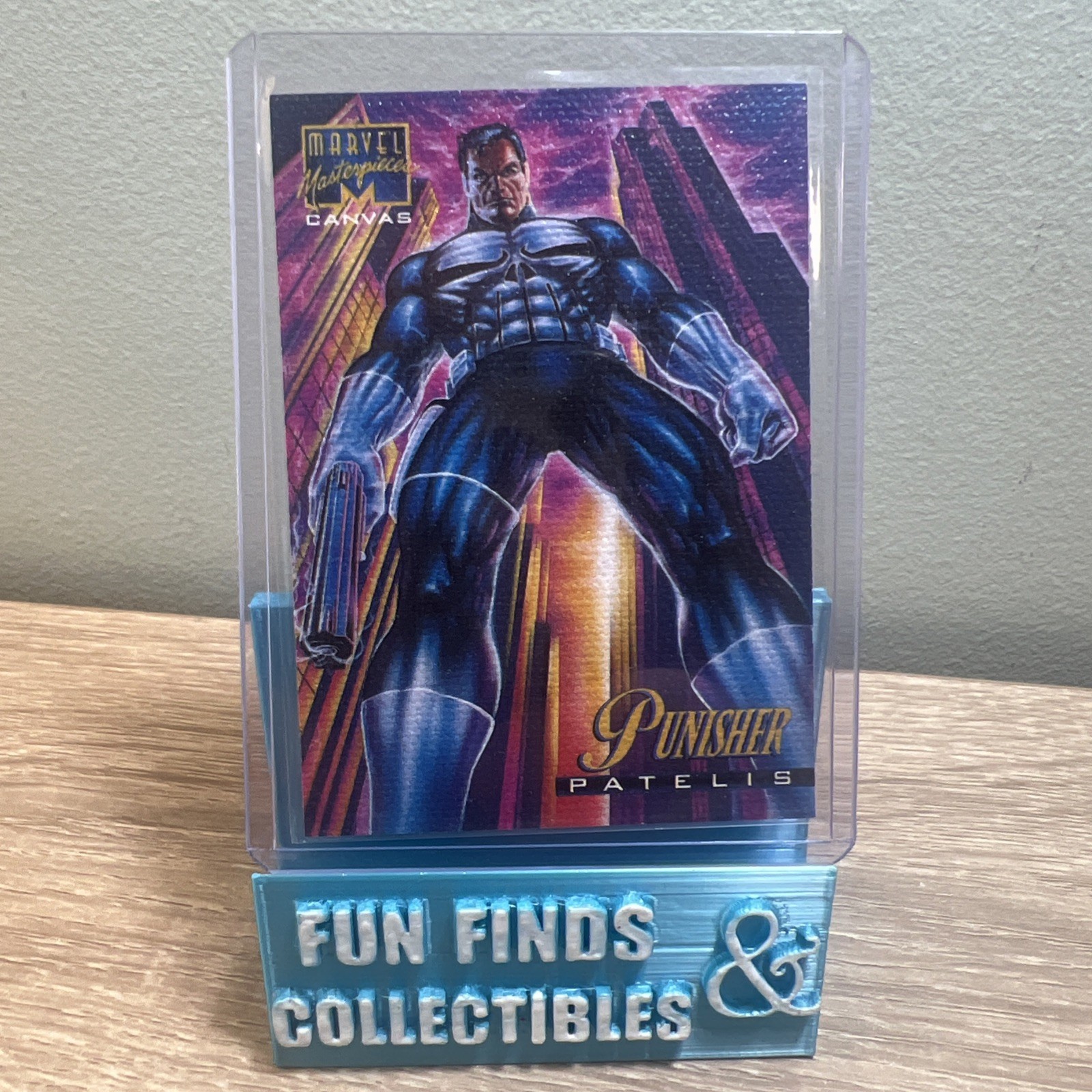 1995 Fleer Marvel Masterpieces Punisher #17 Canvas Insert Patelis Art