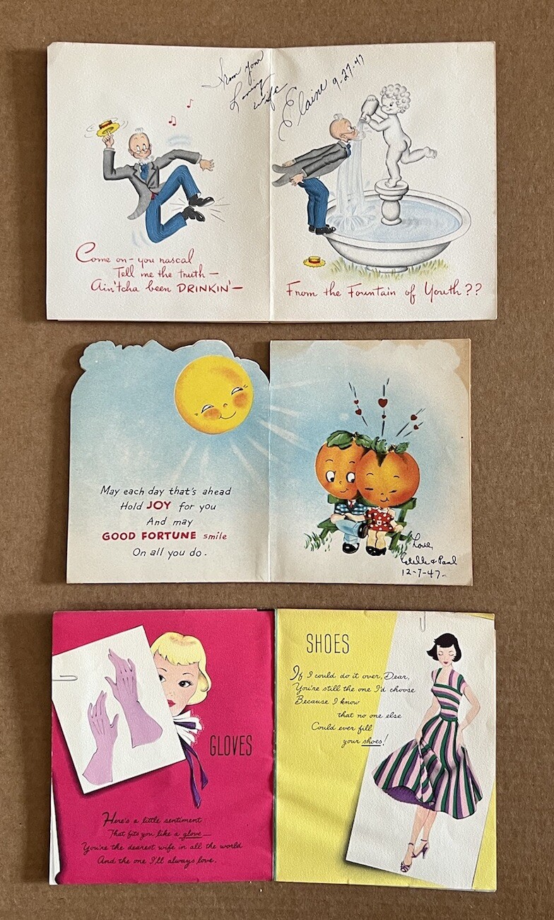 Vintage Greeting Cards All Occasions Used Damaged Lot Of 13