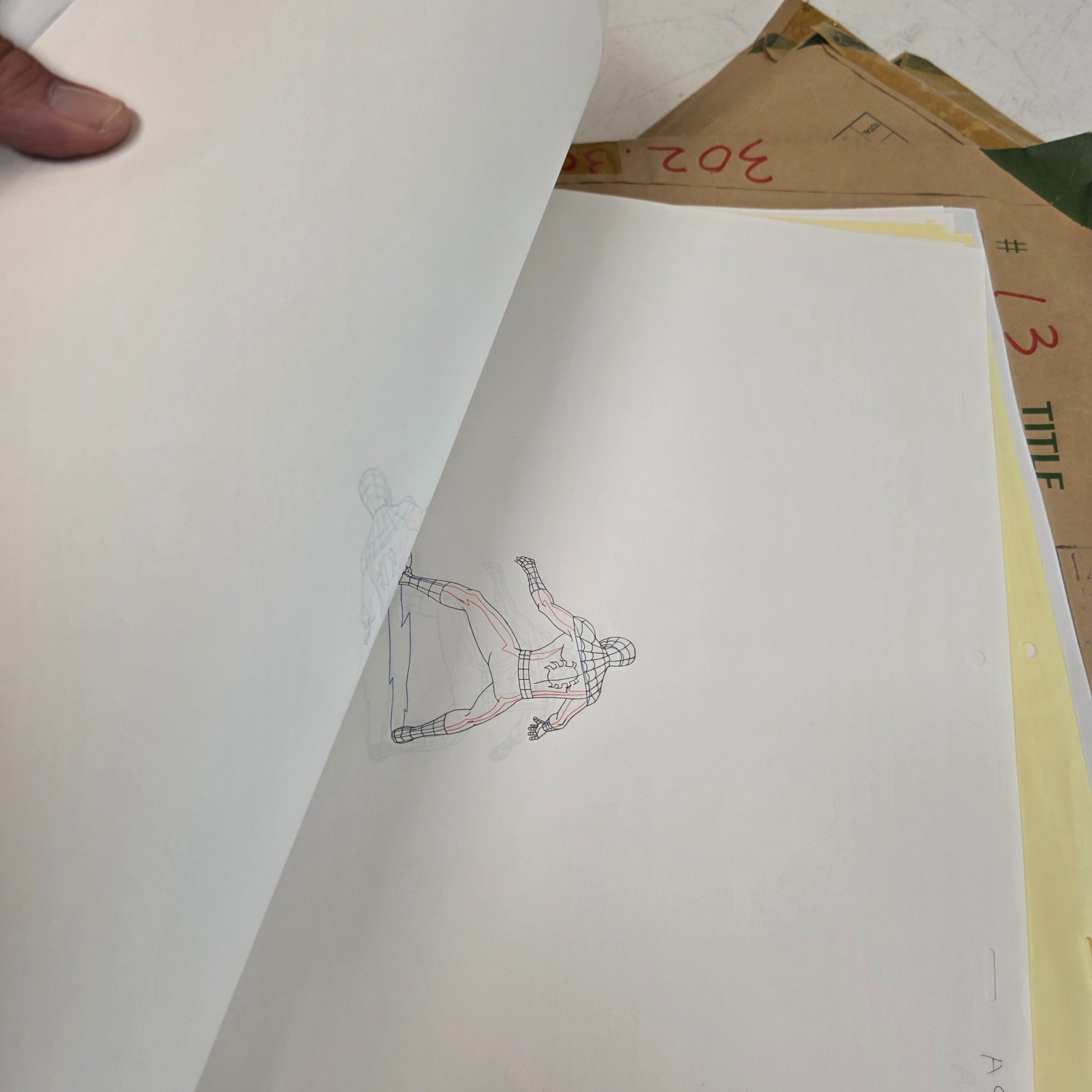 Ultimate Spider-Man Production Animation Cel Drawing Lot Marvel Doc Oc Nick Fury