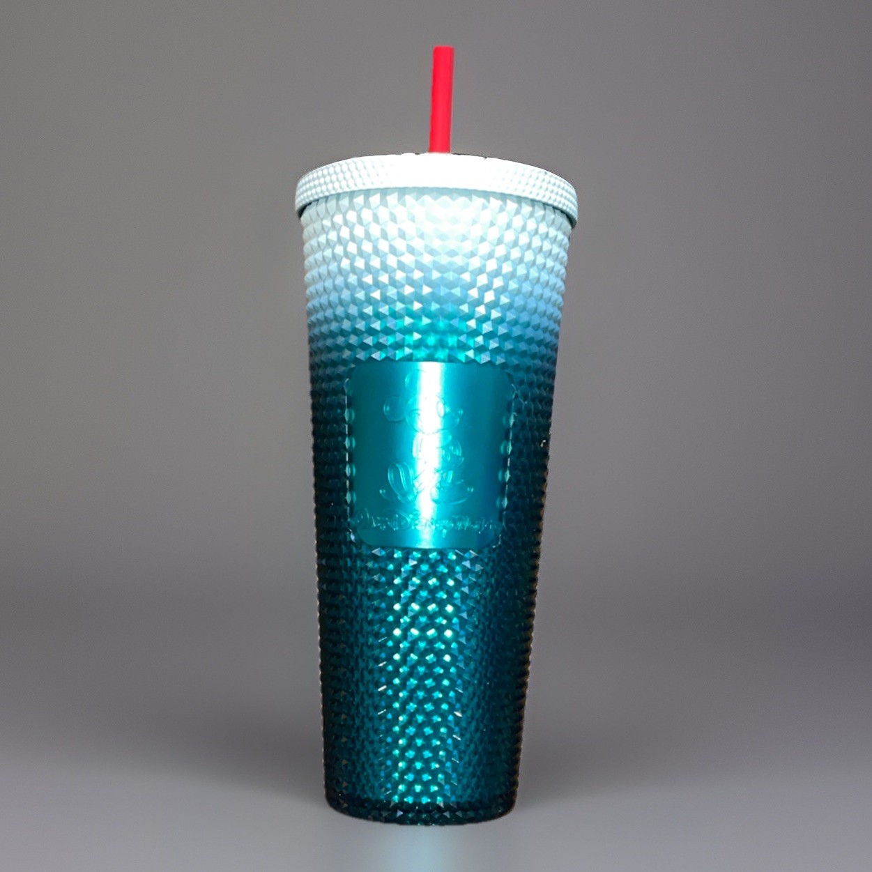 Starbucks Disney Holiday Christmas Spiky Studded Venti Tumbler Cup Ombré Green