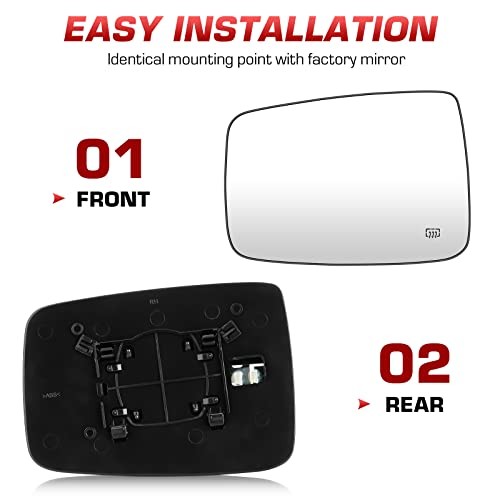 View Heated Mirror Glass for Dodge Ram 1500 2009-2017 for Ram Driver Left Side
