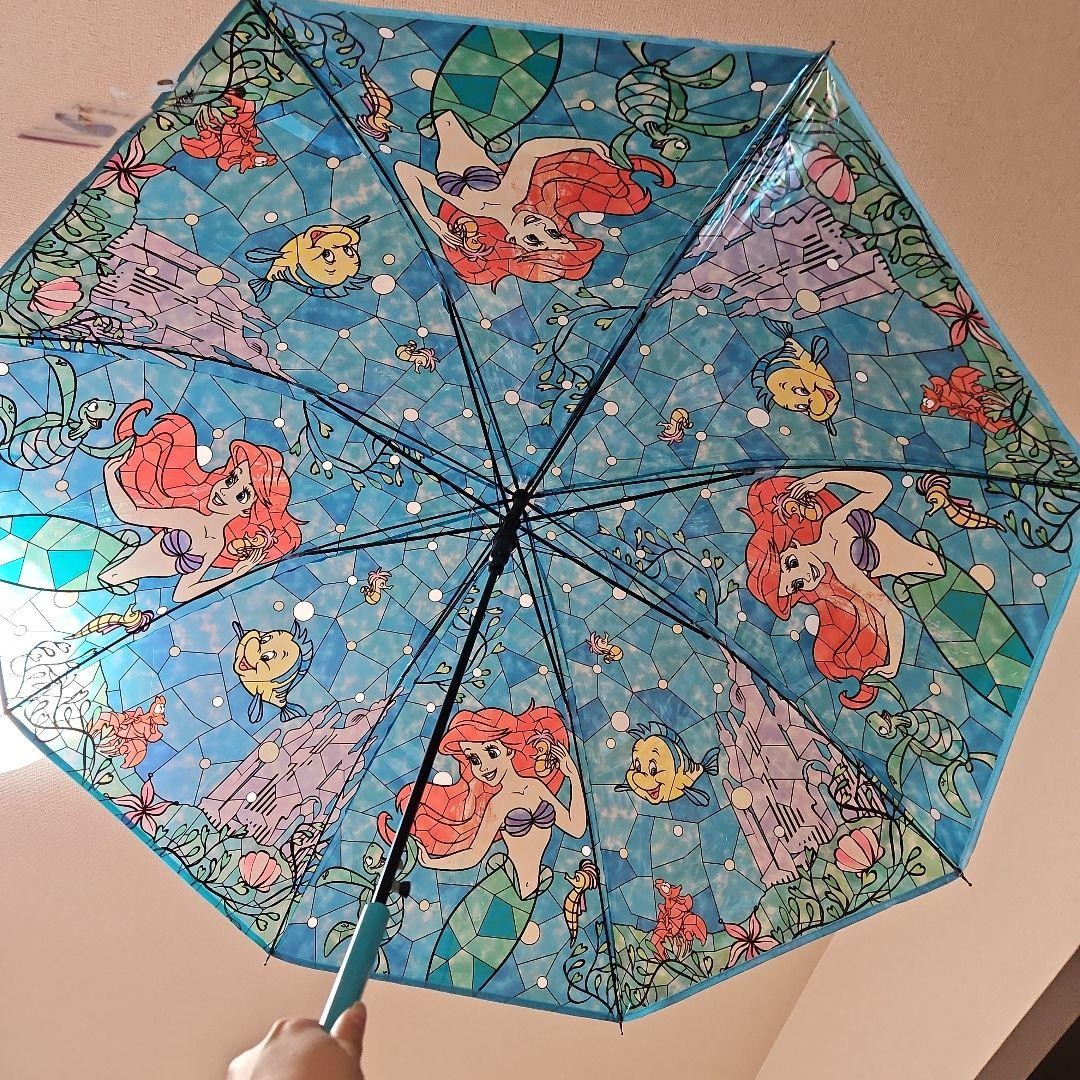 Brand new and un ☆ Disney Princess Stained Glass Style Vinyl Umbrella Ariel