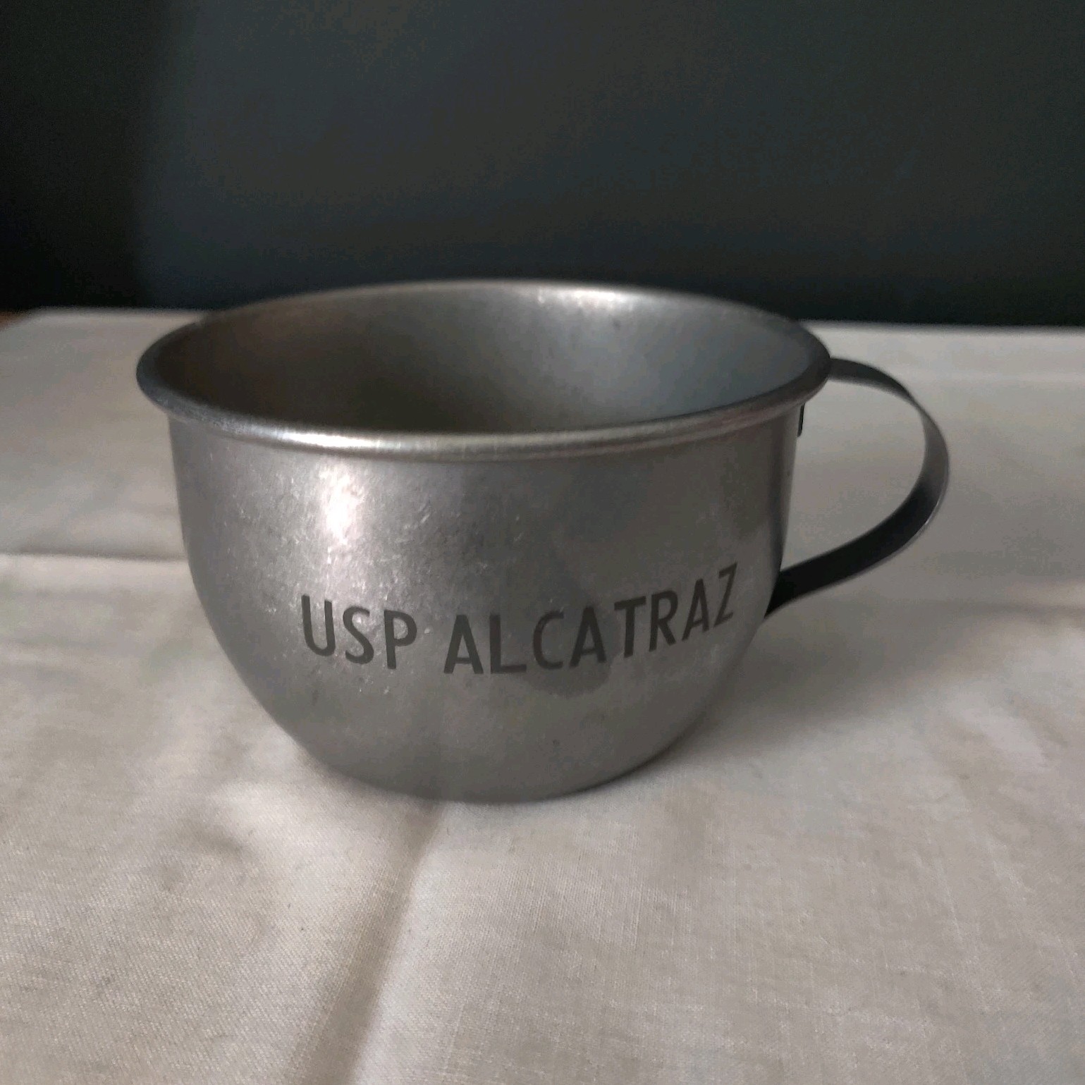 Alcatraz Prison Silver Metal Mug Licensed Reproduction Collectible