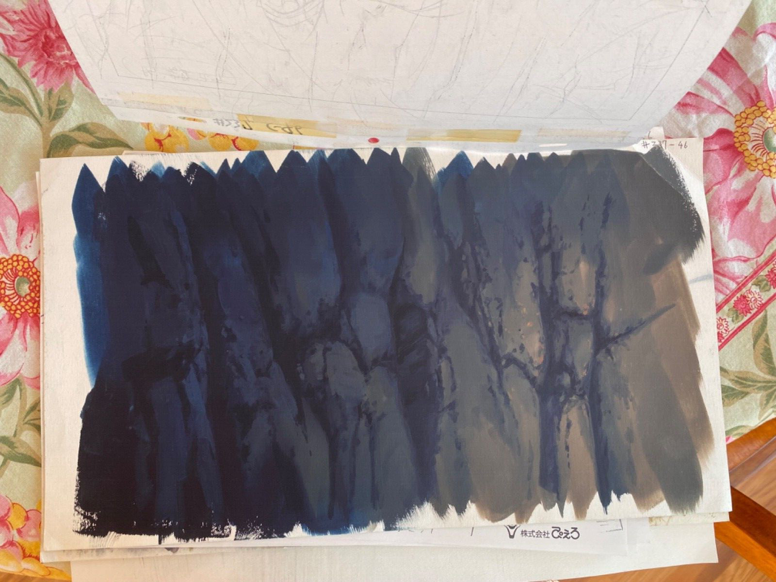 Bleach Original Production Background Sketch Lot Halloween Ishida Shunsui