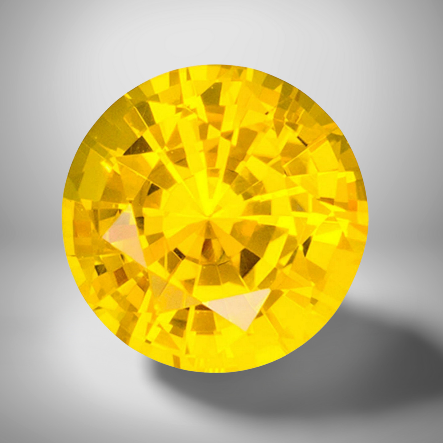 Yellow Sapphire Round Cut Gemstone 3.51 Cts – 10 mm Lustrous Loose Gem