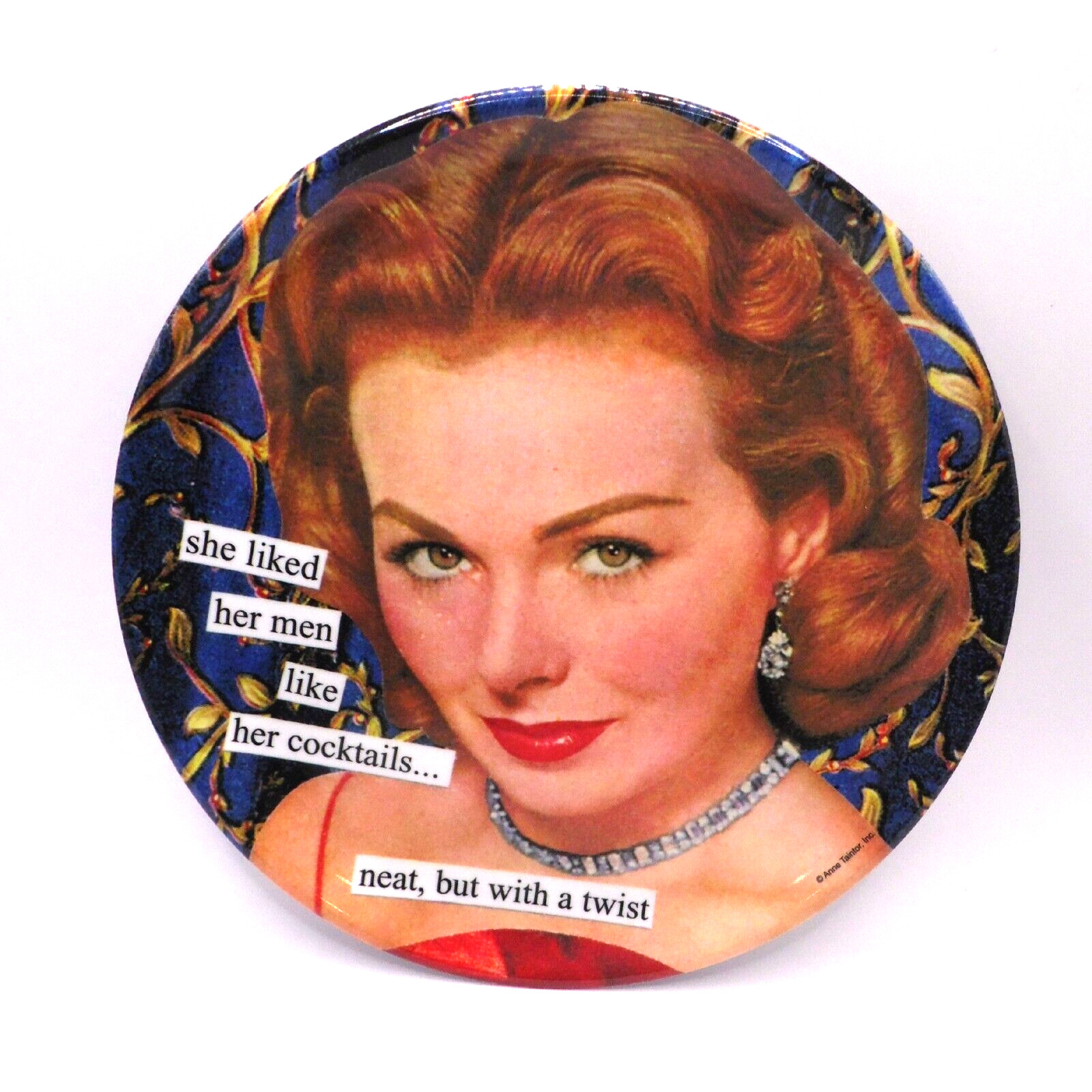 Anne Taintor Inc „She Liked Her Men LIke Her Cocktails…“ Novelty Plastic Plate