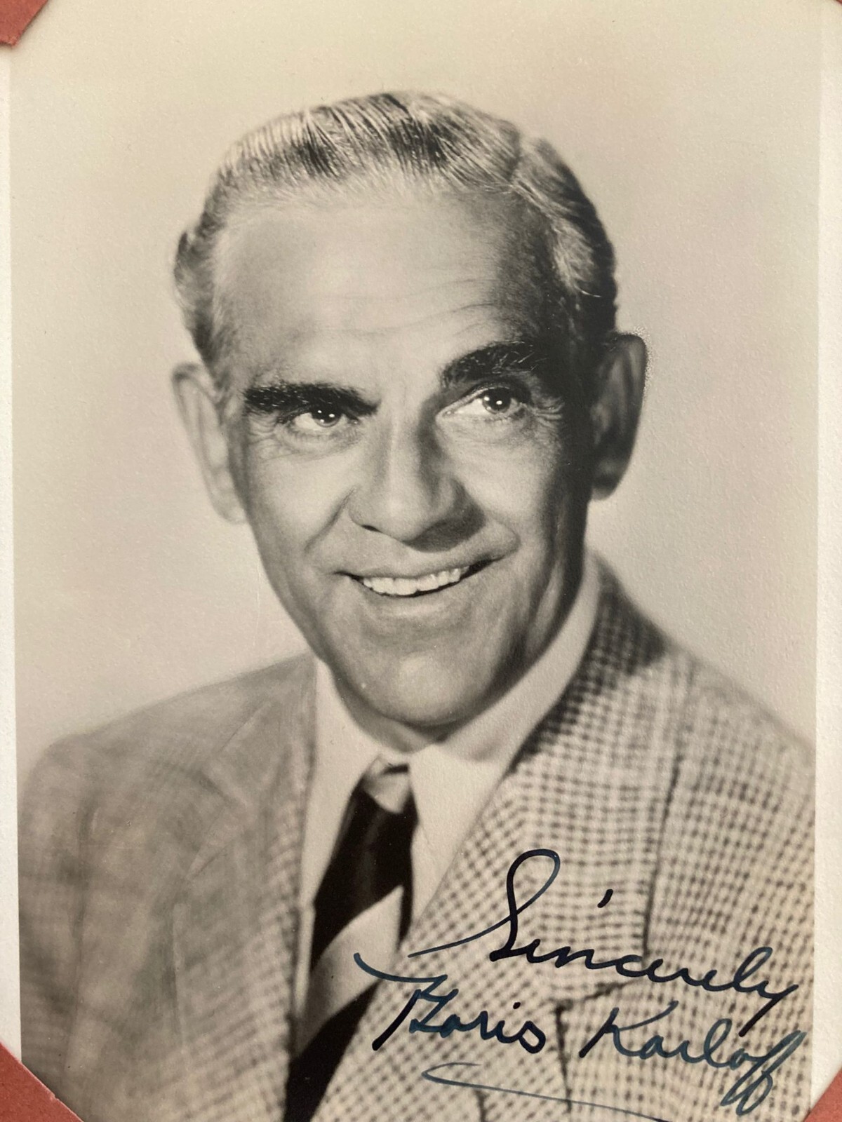 BORIS KARLOFF AUTOGRAPH / RARE SIGNED PHOTOGRAH / Frankenstein HORROR