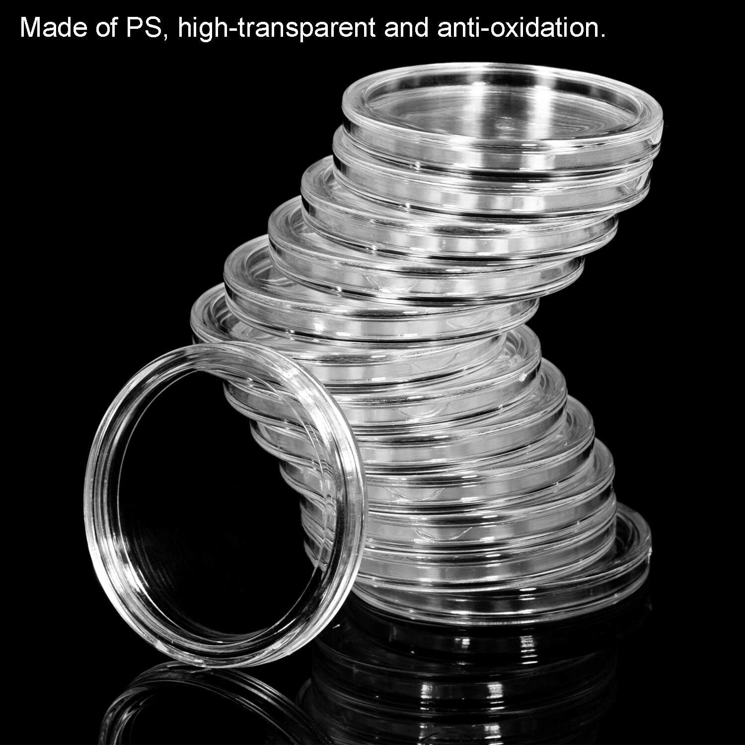 50Pcs Direct Fit Airtight 40.6mm American Silver Eagle 1Oz Coin Holders Capsules