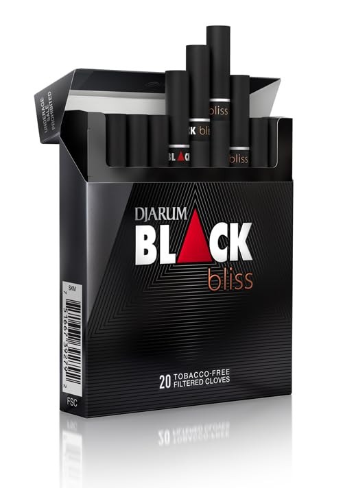 Djarum Original Black Bliss Clove Filtered Cigarettes – 10 Boxes of 20 = 200