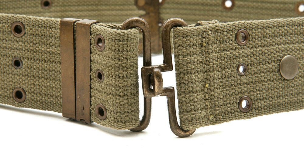 WW2 U.S. M1936 Pistol Belt LT OD marked JT&L 1943 will fit 25″- 45″ waist