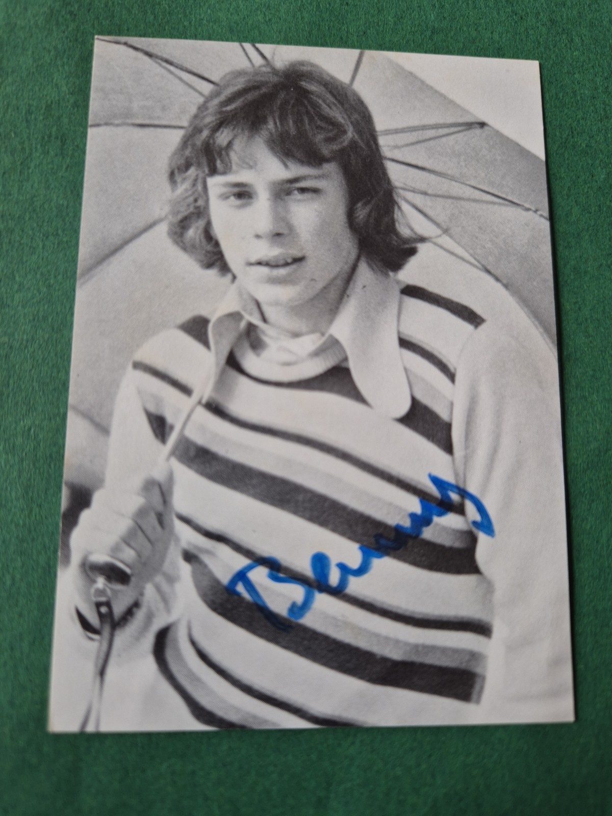 Benny, music, autograph card