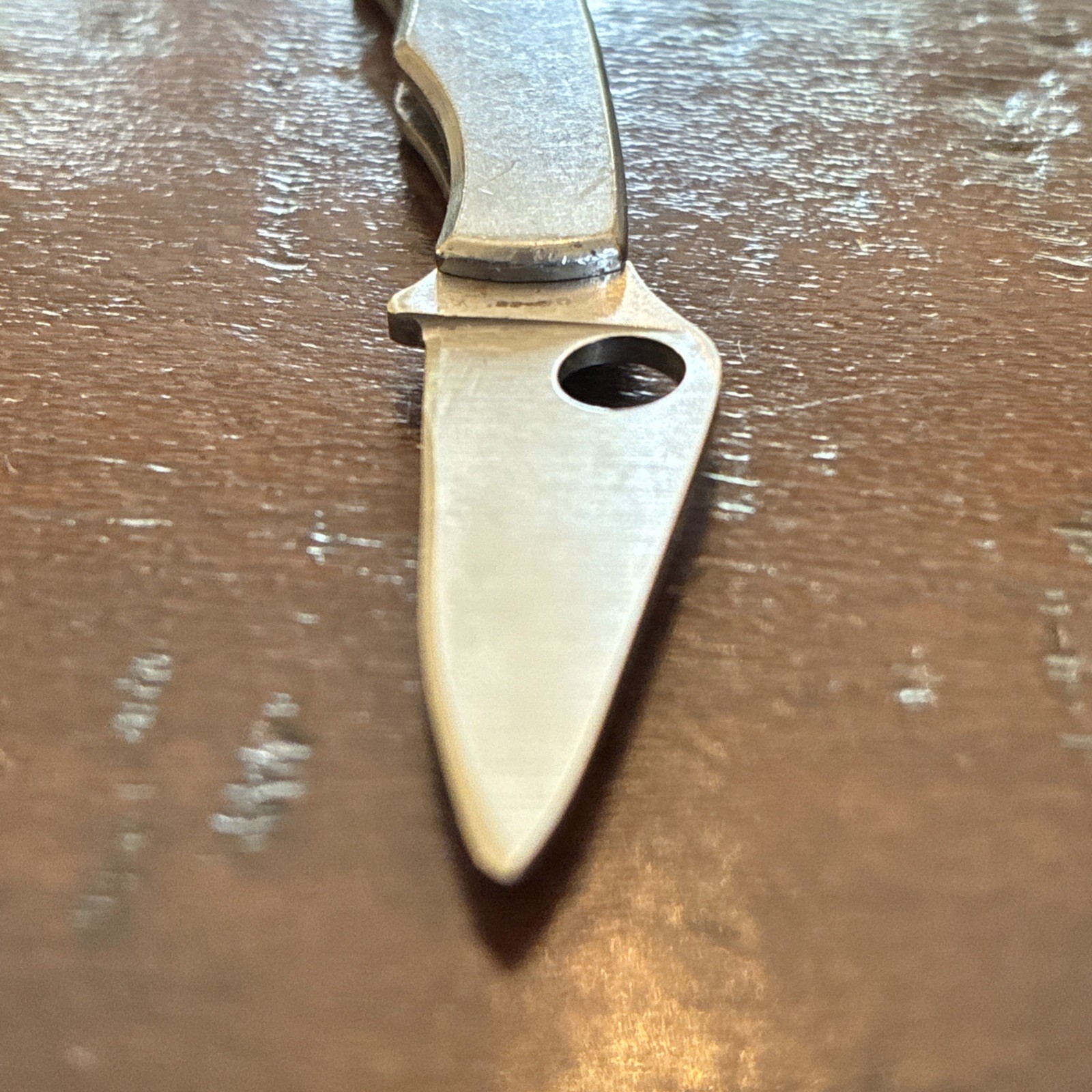 Spyderco Bug SS Slip Stainless Steel Handle Joint Plain Edge Folding Knife