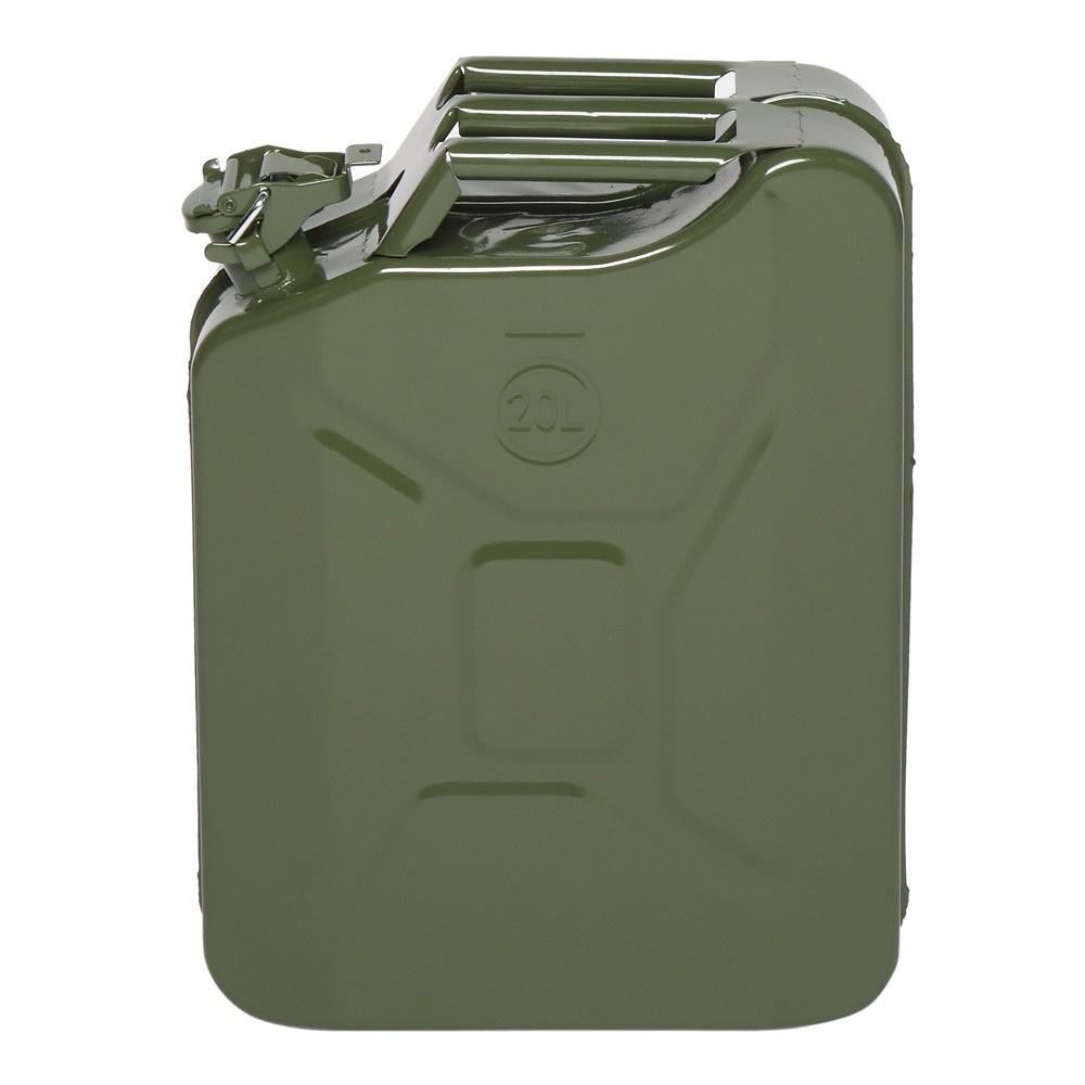 20L Portable Fuel Storage Can, Army Green Petrol Diesel Container with Spout
